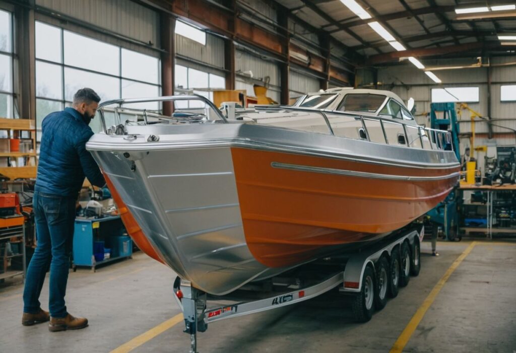 Aluminum boat dent repair