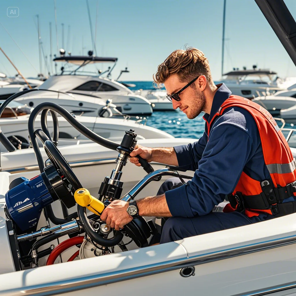 install hydraulic steering on a boat