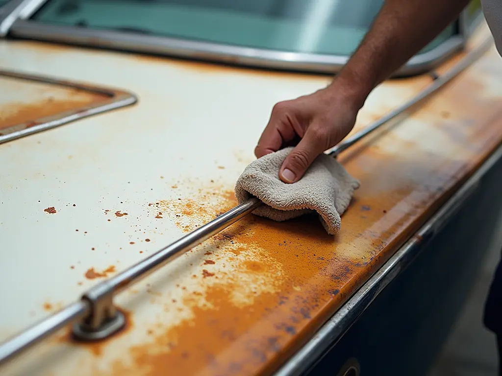 Removing Rust Stains from Boat