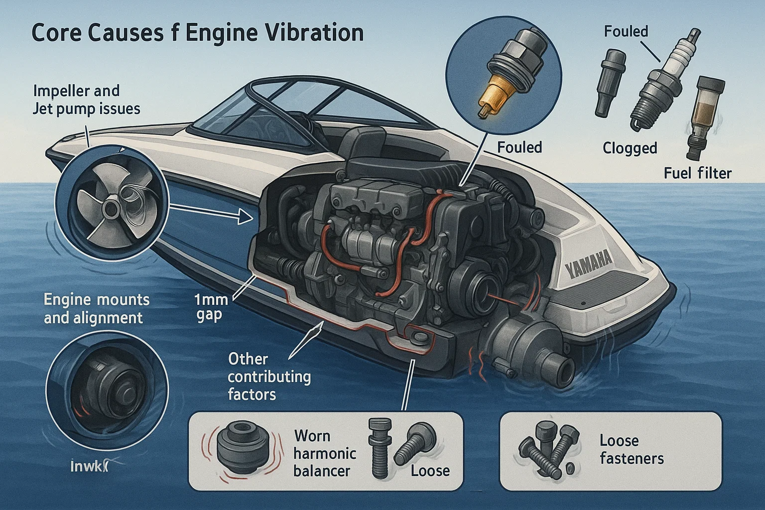 yamaha jet boat engine vibration