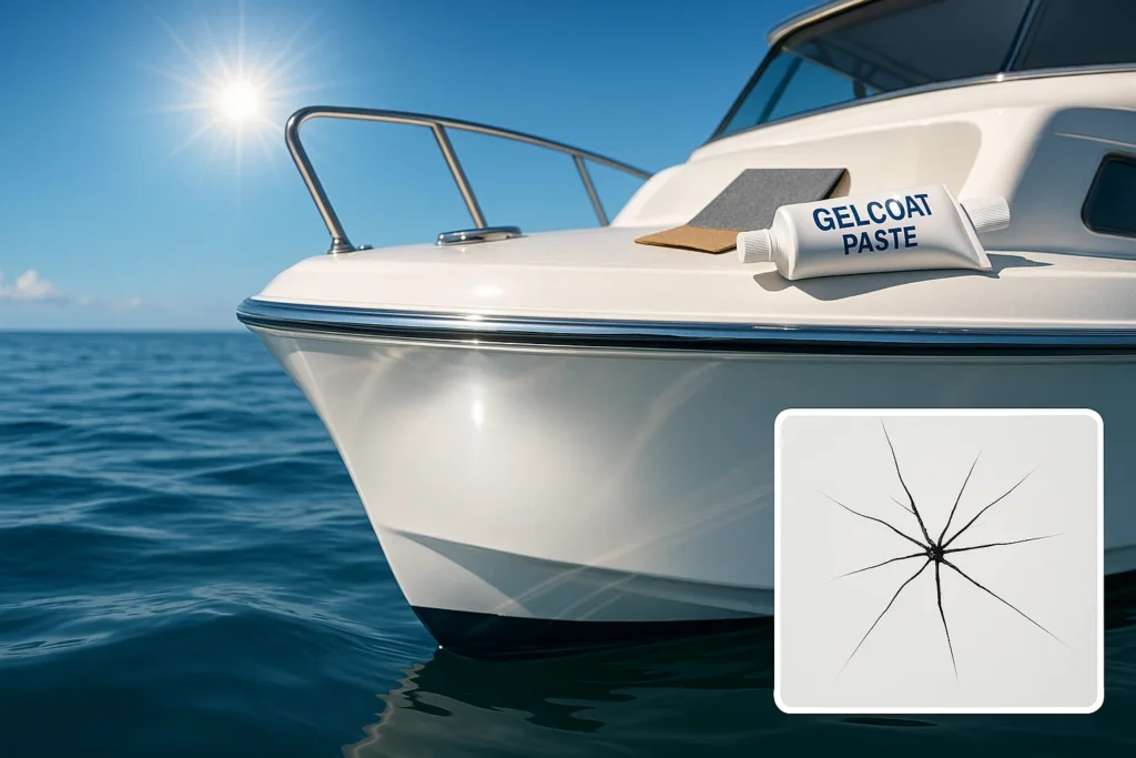 cracked gelcoat on boat