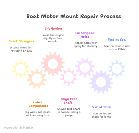 Boat Motor Mount Repair Process Boat Motor Mount Repair Process