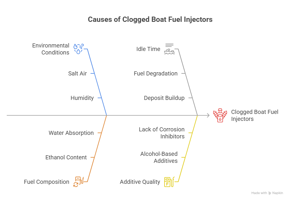 Causes of Clogged Boat Fuel Injectors Causes of Clogged Boat Fuel Injectors