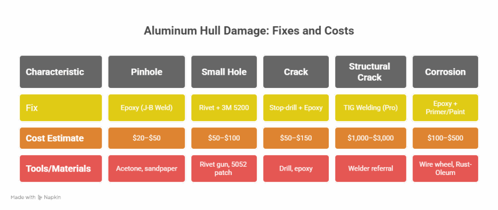 aluminum boat hull repair