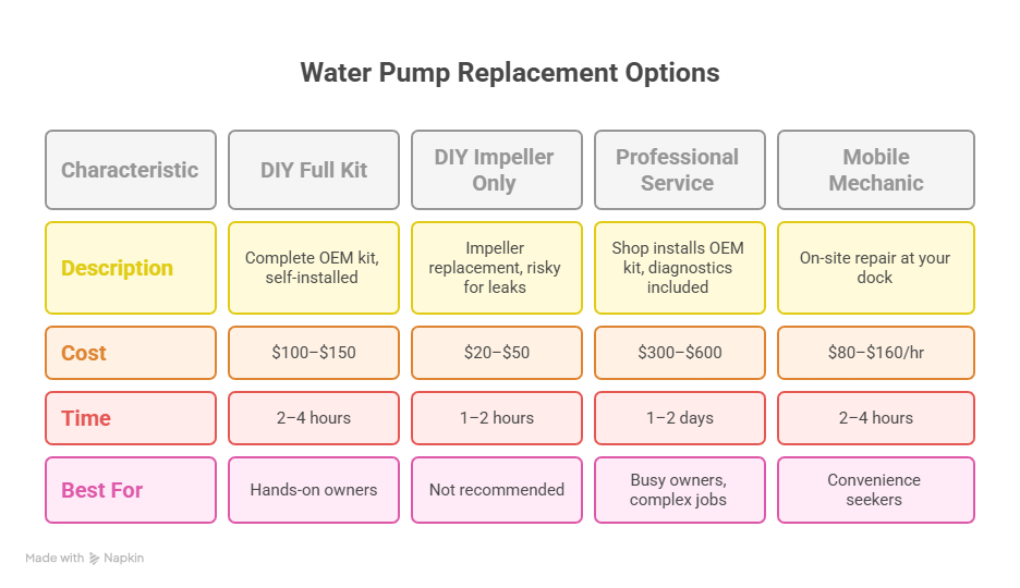 evinrude water pump replacement