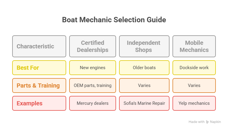 Boat Mechanic Selection Guide Boat Mechanic Selection Guide
