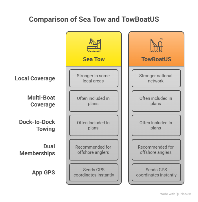 Comparison of Sea Tow and TowBoatUS Comparison of Sea Tow and TowBoatUS