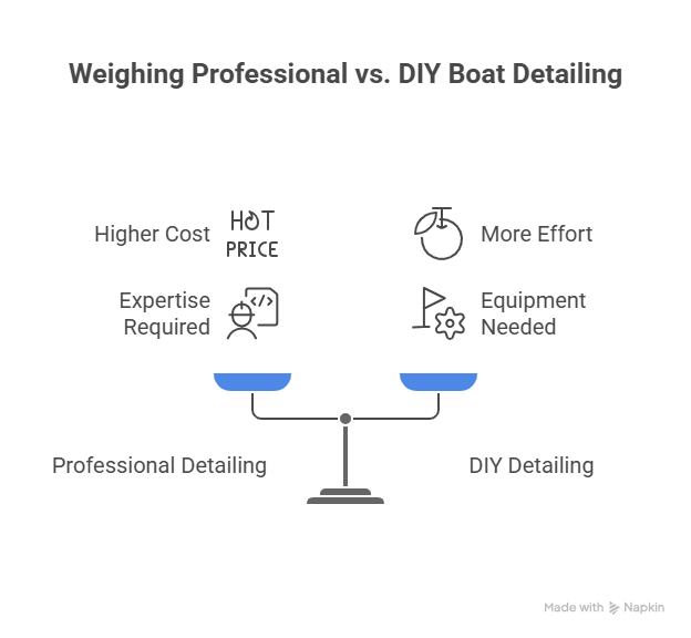 Weighing Professional vs. DIY Boat Detailing Weighing Professional vs. DIY Boat Detailing