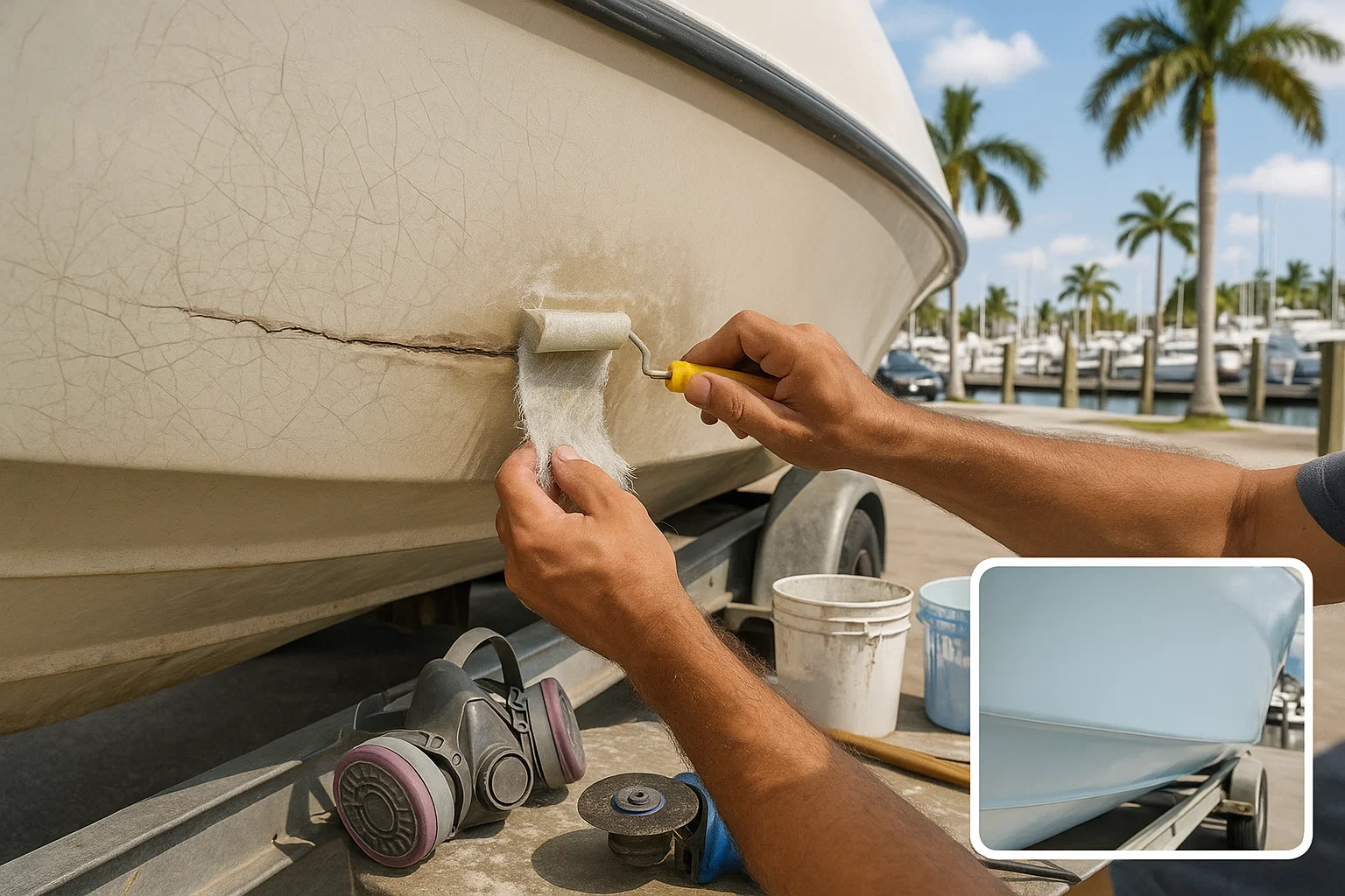 Step-by-Step Guide to Repairing Damaged Fiberglass Boat Hulls