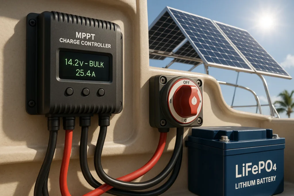 solar panels for charging boat batteries