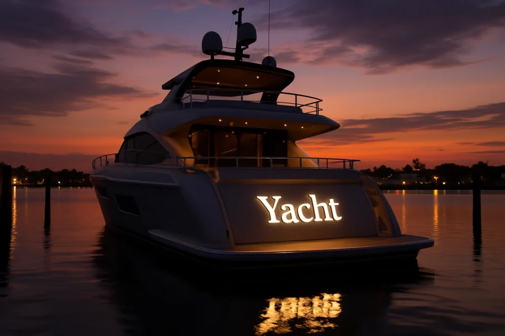 Illuminated Yacht Names