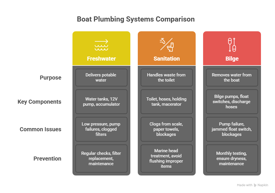 Boat Plumbing Systems Comparison