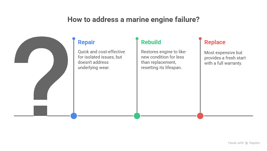 How to address a marine engine failure How to address a marine engine failure?
