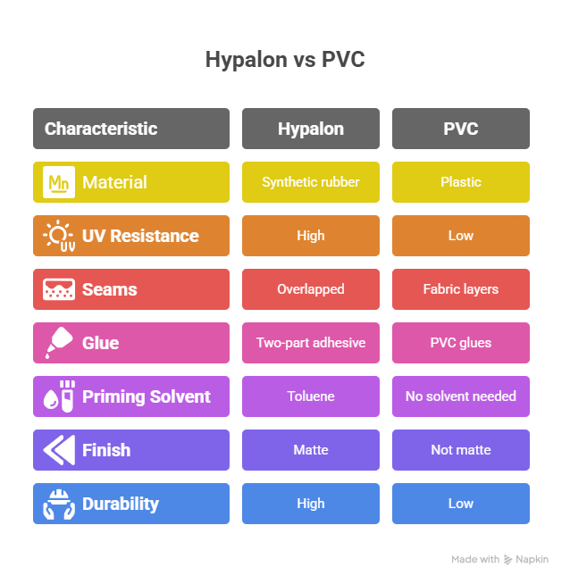 Hypalon vs PVC