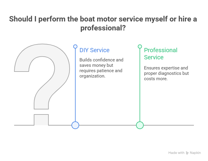Should I perform the boat motor service myself or hire a professional Should I perform the boat motor service myself or hire a professional?